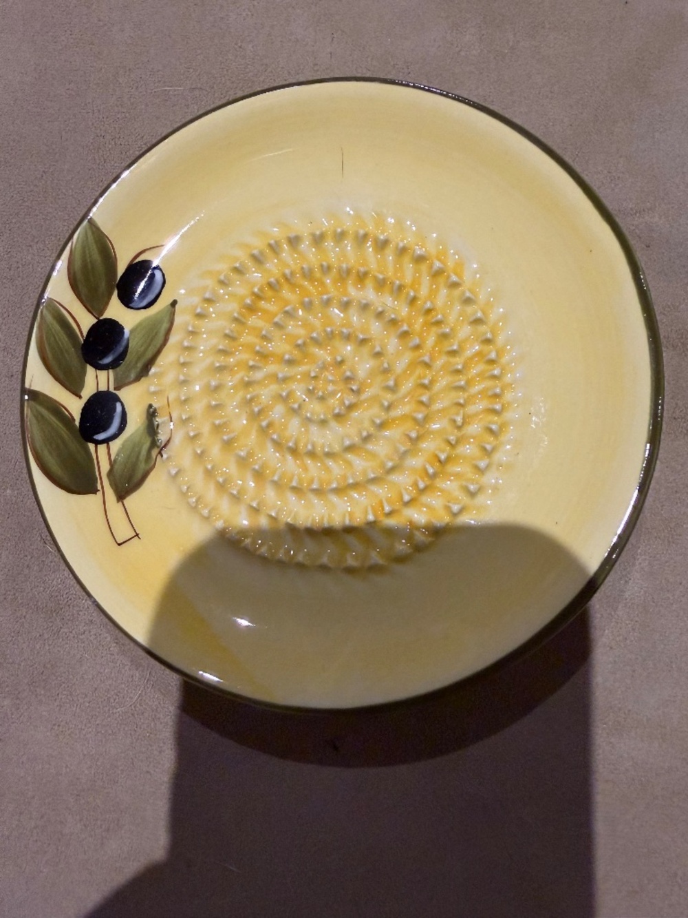 Vintage Yellow Fine French Garlic Grater